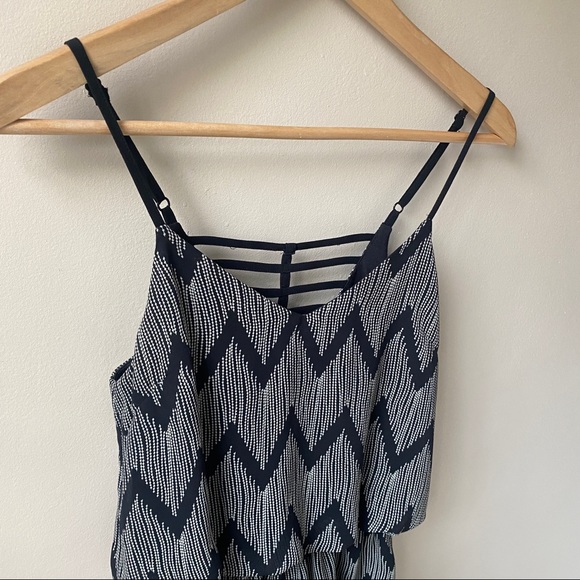Ya Los Angeles | Black & White Chevron Romper | Small - Picture 5 of 5